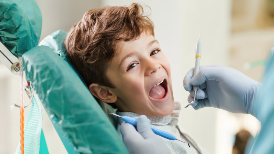 Kid Having a Dental Exam in Urbandale